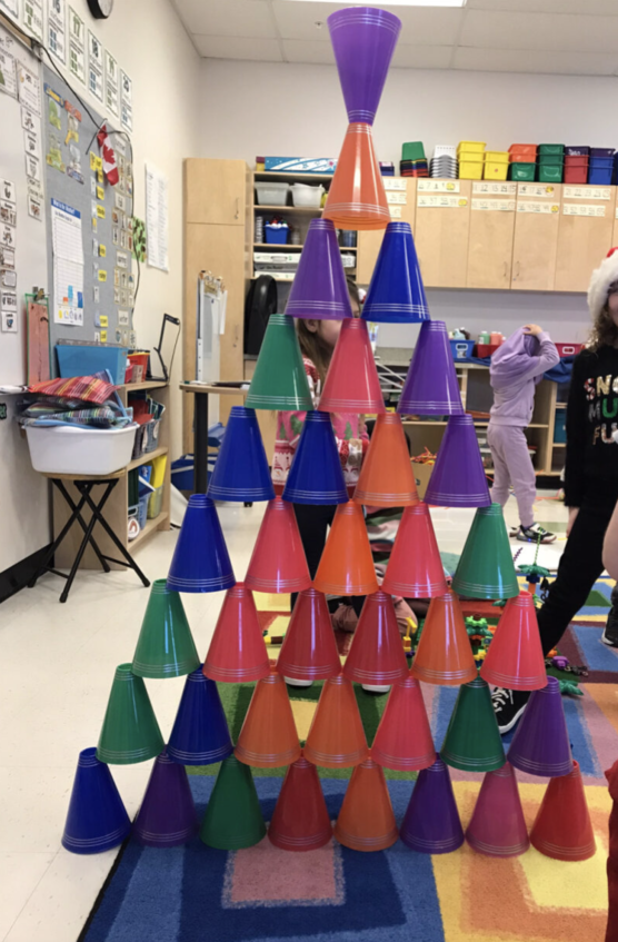 Stacking Cup Towers in Grade 1